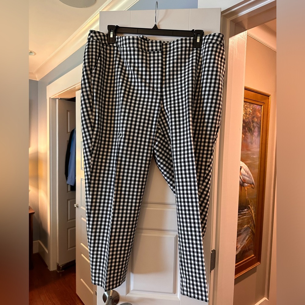 20WP Talbots Hampshire Ankle B/W Slacks